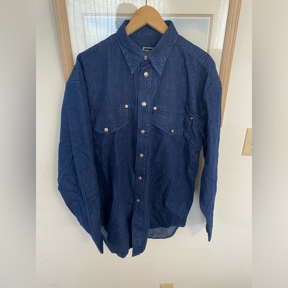 Vintage Versace Denim Shirt Jacket - Picture 3 of 9